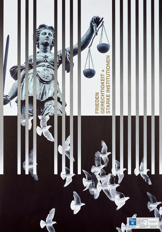 Affiche ODD16: Paix, justice et institutions efficaces - par atelier sandra binder